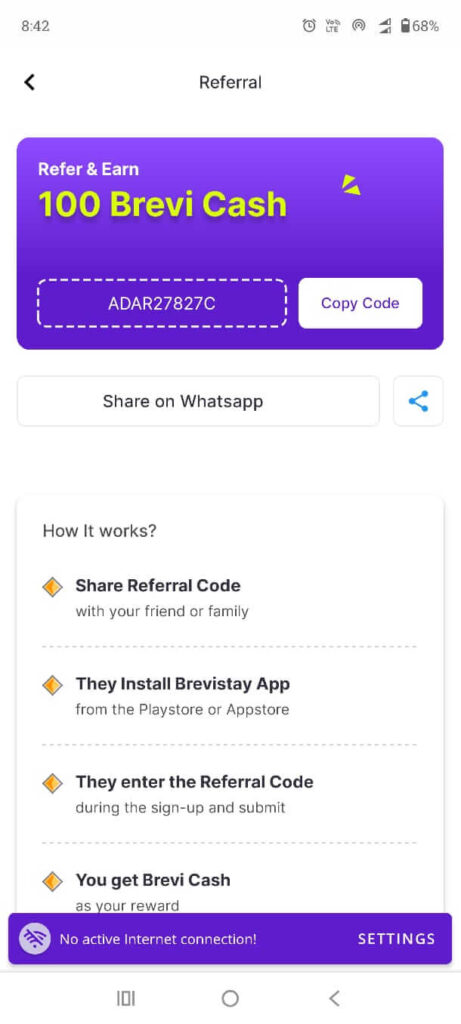 Brevistay App Refer & Earn